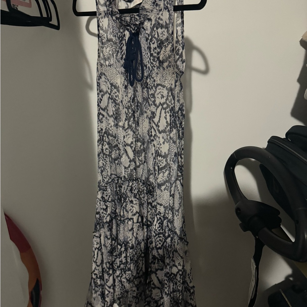 Elegant Blue and White Sleeveless Dress - See By Chloe